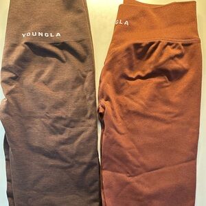 YoungLA Chocolate and Copper Leggings
